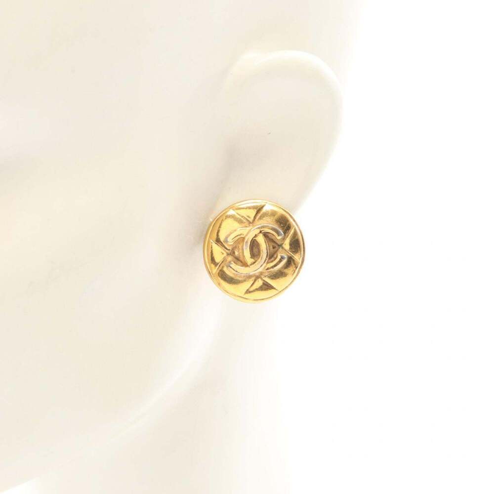 CHANEL Gold Logo Earrings - Picture 4 of 8